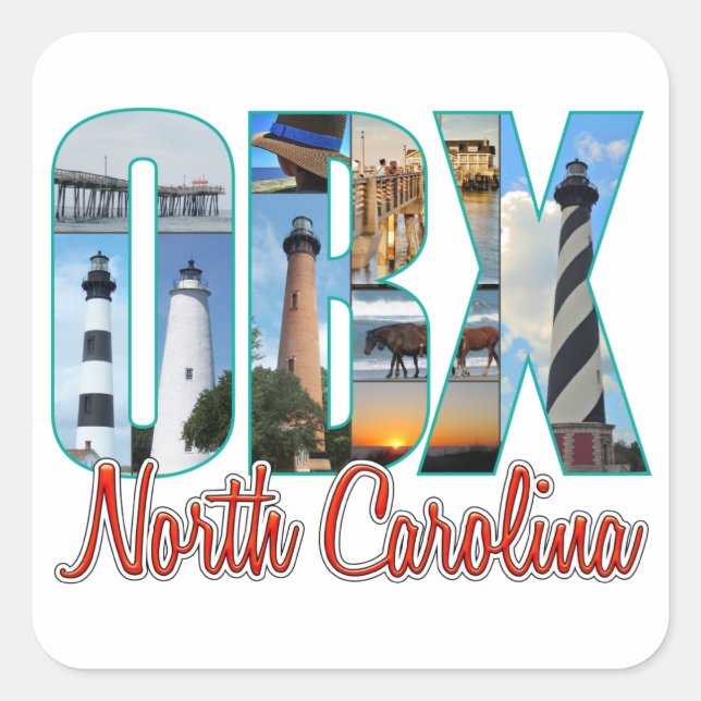 OBX Places Square Sticker (Front)