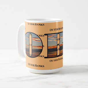  OBX Sunrise Text  Coffee Mug