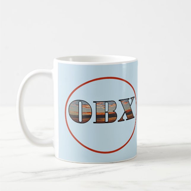  OBX Sunrise Text  Coffee Mug (Left)