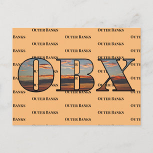 OBX Sunrise Text Postcard