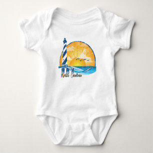 OBX Sunset distressed Baby Bodysuit