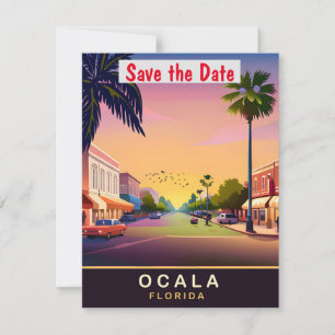 Ocala Florida Historic Town Wedding Invitation