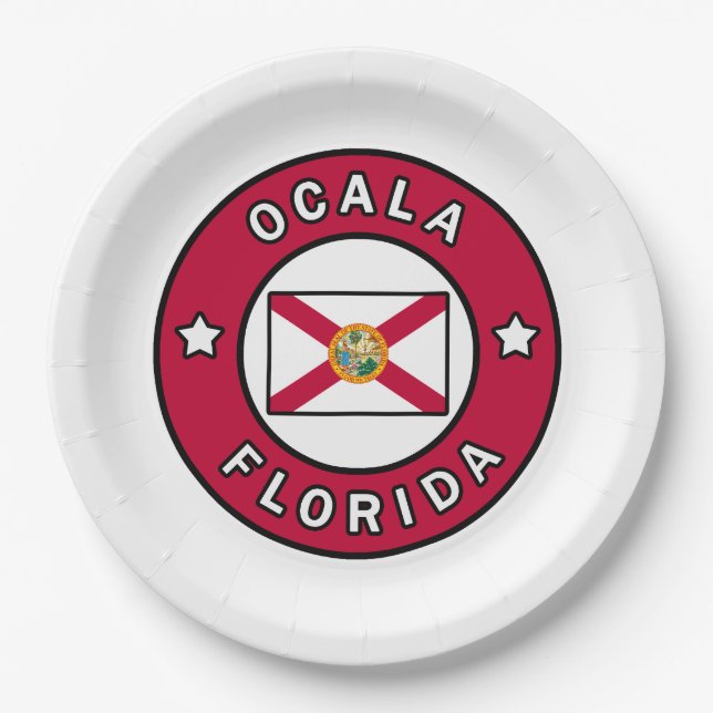 Ocala Florida Paper Plate (Front)