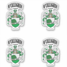 O'Callaghan Crest Irish Translation & Meaning (x4)