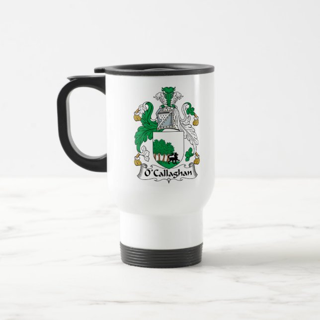 O'Callaghan Family Crest Travel Mug (Left)