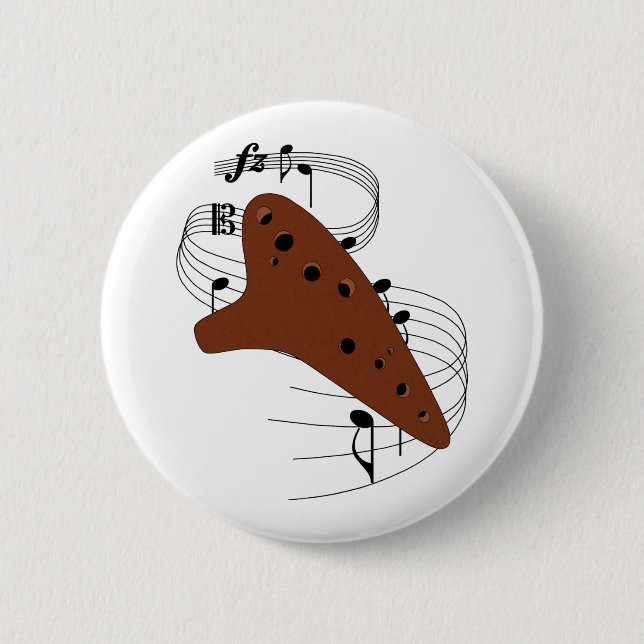 Ocarina 6 Cm Round Badge (Front)