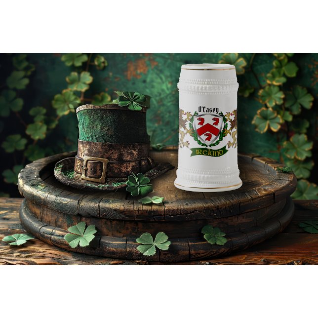 O'Casey/Casey Irish Shield Personalised Beer Stein (Creator Uploaded)