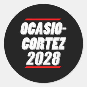 Ocasio-cortez 2028 - Aoc For President!  Classic Round Sticker
