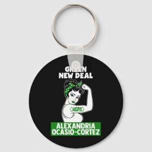Ocasio-cortez Latina Fuerta Aoc Feministin Grün Ne Key Ring
