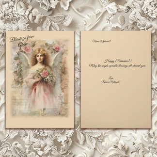 Occasions From The Heart Vintage-Style Angel Card