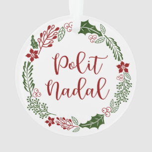Occitan Merry Christmas Wreath, Polit Nadal Ornament