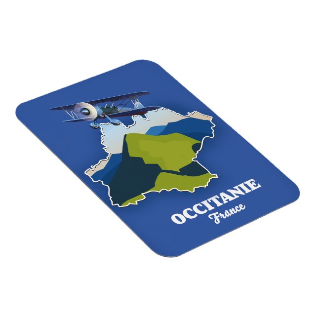 Occitanie France travel map Magnet (Right Side)