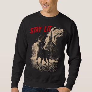 Occult Atheist Black Phillip Burning Church Stay L Sweatshirt