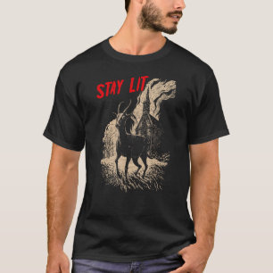Occult Atheist Black Phillip Burning Church Stay L T-Shirt