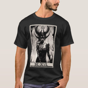Occult Dark Art Horror The Devil Tarot Card T-Shirt