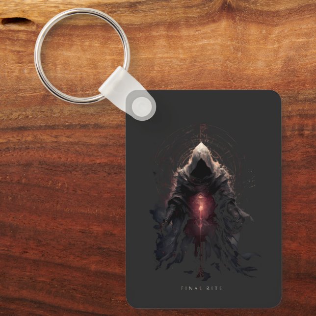 Occult Figure Dark Art Key Ring (Front)