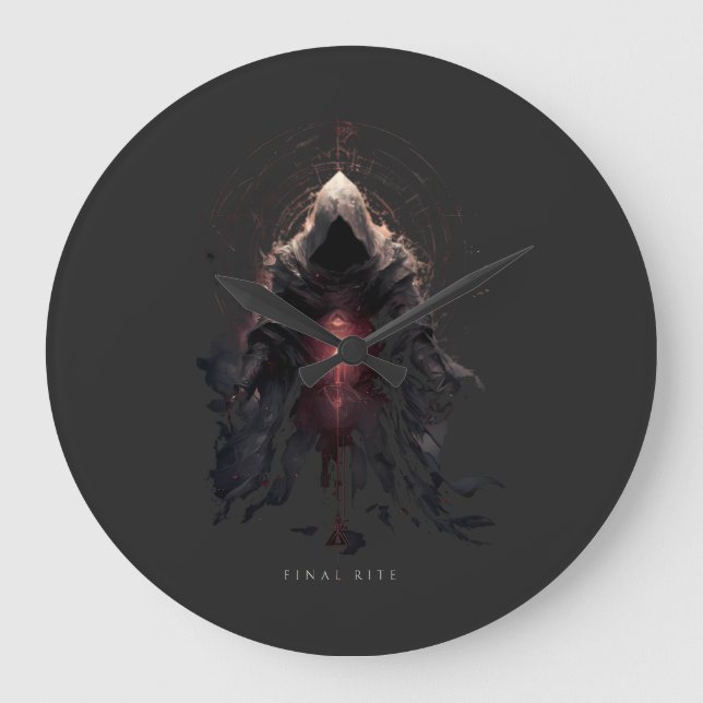 Occult Figure Dark Art Large Clock (Front)