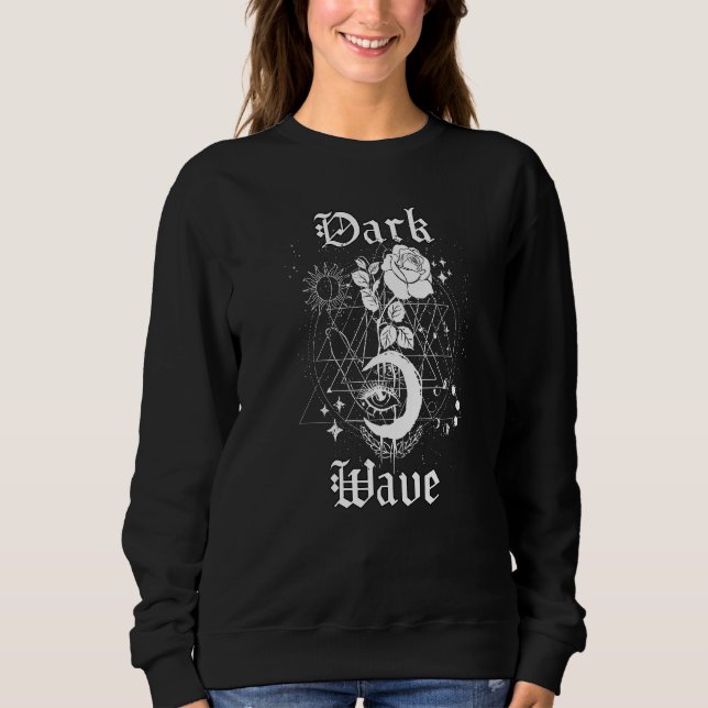 Occult Goth Moon Gothic Punk Grunge Dark Wave   Sweatshirt (Front)