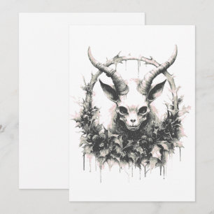 Occult Gothic Baby Baphomet Holiday Card