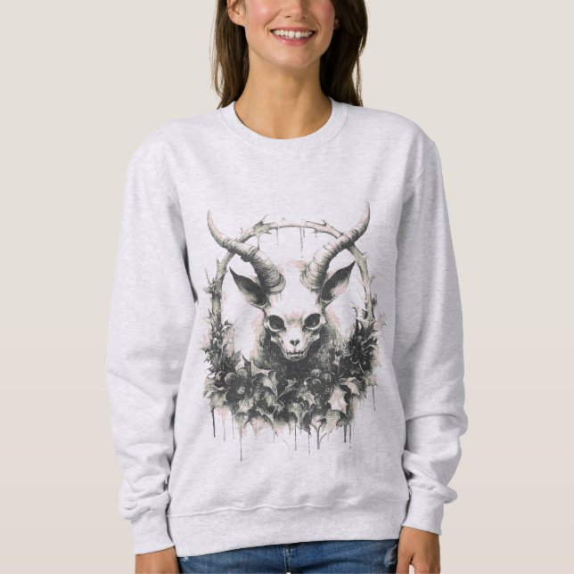  Occult Gothic Baby Baphomet Sweatshirt (Front)