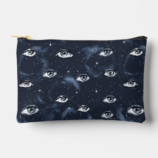Occult Gothic Mystery Eyes Accessory Pouch (Front)