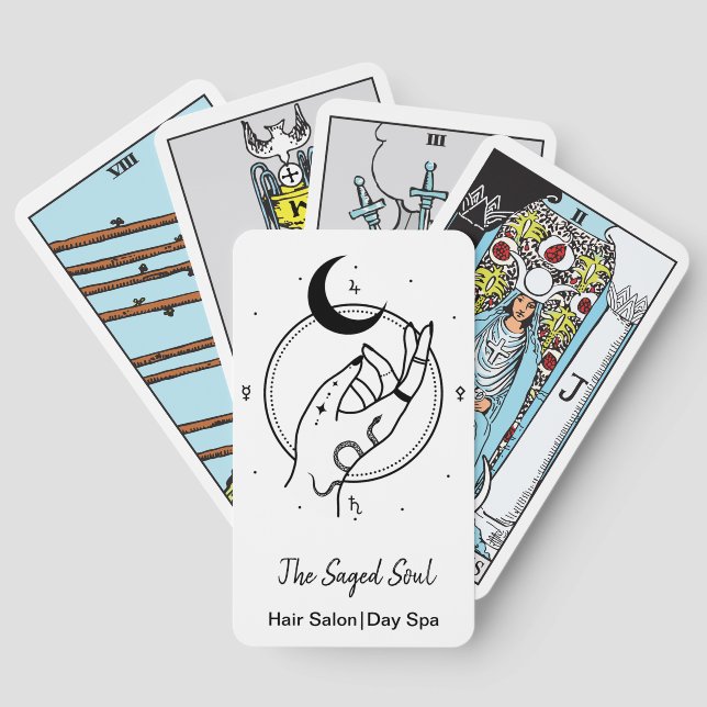 occult hand and a moon playing cards (Back)