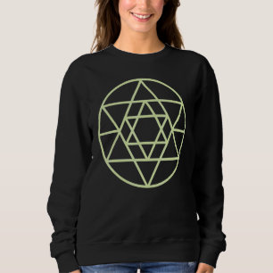 Occult Magic Sacred Geometry Circle Triangle Hexag Sweatshirt