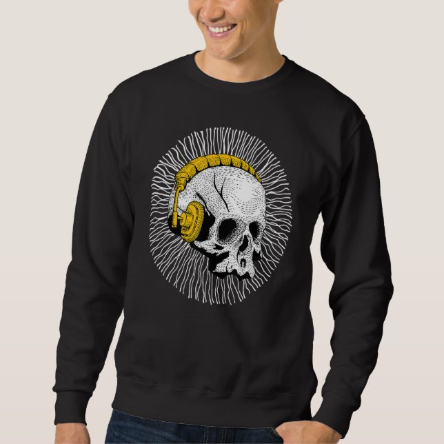 Occult Magic Skull DJ Headphones 2 Sweatshirt (Front)