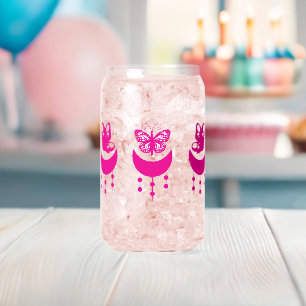 Occult Moon Butterfly Can Glass