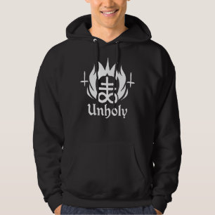 Occult Satanic Symbol Atheist Goth Leviathan Cross Hoodie