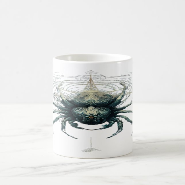 Occult Spider Mystic Geometry Dark Coffee Mug (Center)