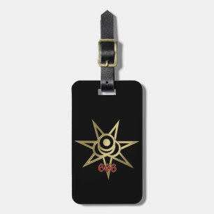 Occult symbol septagram luggage tag