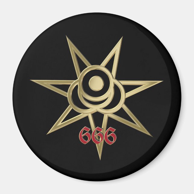 Occult symbol septagram magnet (Front)