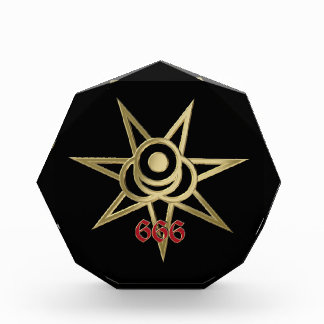 Occult symbol septagram photo block