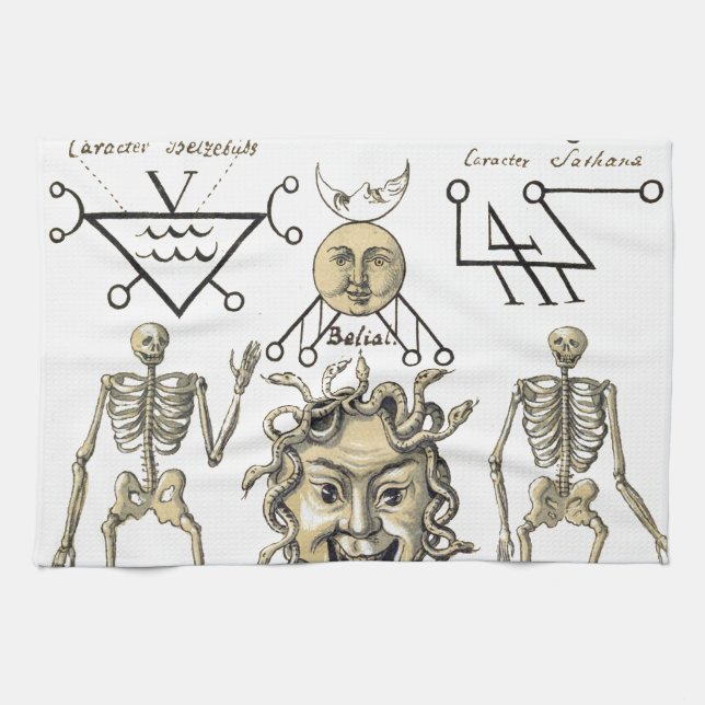 Occult Symbols Tea Towel (Horizontal)