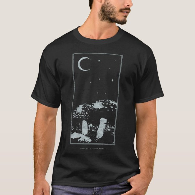 Occult Toadstool Psychoactive Gothic Grunge Tarot  T-Shirt (Front)
