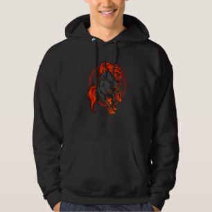 Occult Witchcraft Emo Goth Horses Halloween Gothic Hoodie