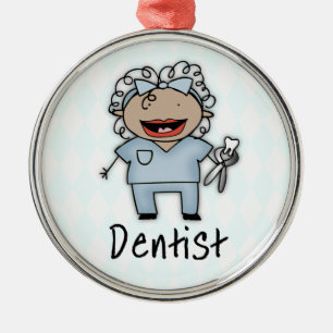 Occupation Dentist Professional Female Metal Tree Decoration