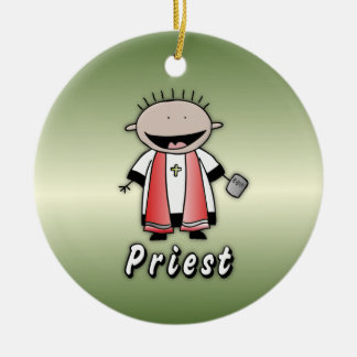 Occupation Priest Religious Clergy  Personalised Ceramic Tree Decoration