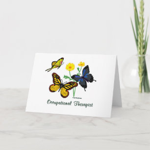 Occupational Therapist Butterflies Card