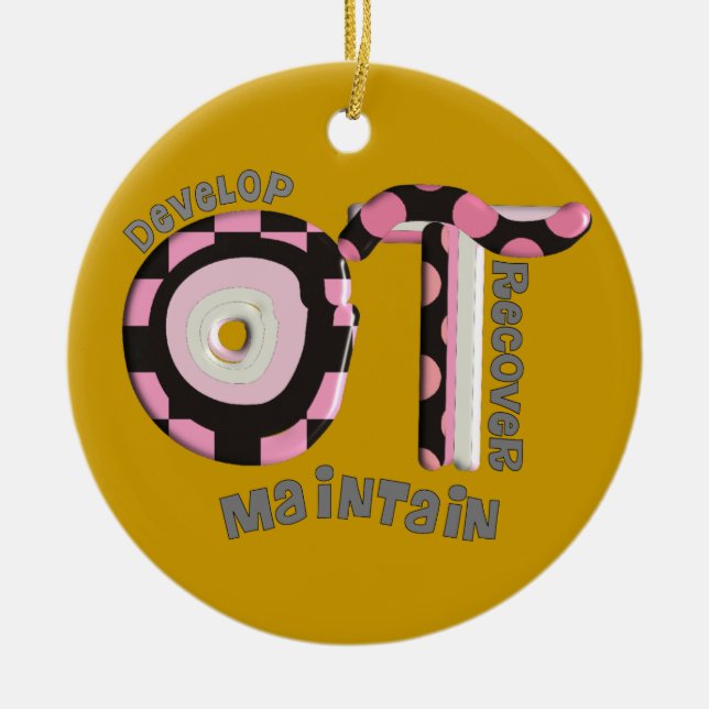 Occupational Therapist Christmas Ornament (Front)