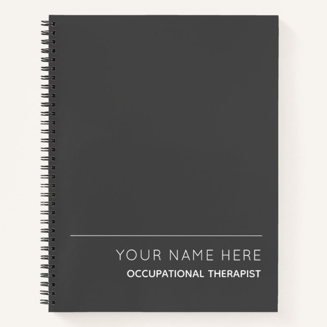 Occupational Therapist Custom Spiral Notebook (Front)