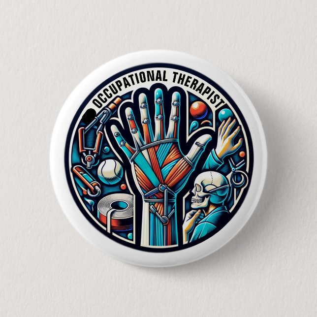 Occupational Therapist Custom Text 6 Cm Round Badge (Front)