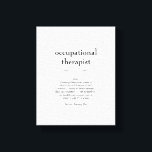Occupational Therapist Definition Thank You Gift Canvas Print<br><div class="desc">This definition of an Occupational Therapist proudly displayed is both a meaningful and practical gift.</div>