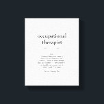 Occupational Therapist Definition Thank You Gift Canvas Print<br><div class="desc">This definition of an Occupational Therapist proudly displayed is both a meaningful and practical gift.</div>