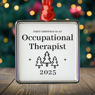 Occupational Therapist First Christmas Metal Tree Decoration