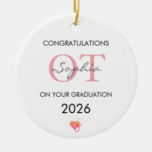 Occupational Therapist Graduation Personalised Ceramic Tree Decoration