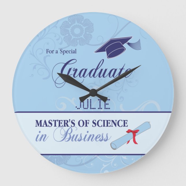 Occupational Therapist Graduation Swirl Round Gift Large Clock (Front)