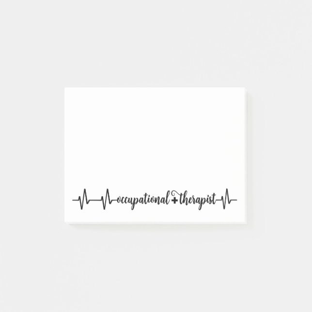 Occupational Therapist Heartbeat Therapy Post-it Notes (Front)