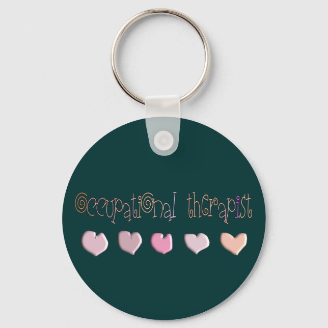 Occupational therapist HEARTS Design Key Ring (Front)